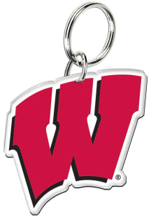 Wisconsin Badgers Team Logo Keychain - Red