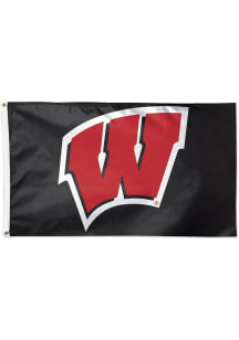 Wisconsin Badgers 3x5 Grommet Design Silk Screen Grommet Flag - Red