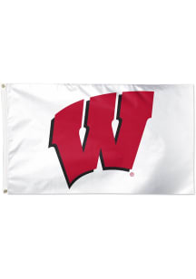 Wisconsin Badgers Secondary Logo 3x5 Silk Screen Grommet Flag - Red