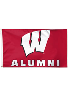 Wisconsin Badgers 3x5 Grommet Silk Screen Grommet Flag - Red