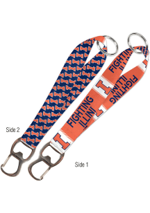 Illinois Fighting Illini Keystrap Bottle Opener Lanyard - Orange