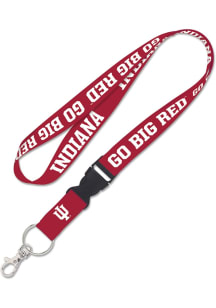Indiana Hoosiers Slogan Lanyard - Red