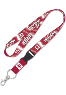 Indiana Hoosiers Tie Dye Lanyard - Red
