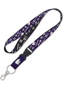 K-State Wildcats Scatterprint Lanyard - Purple