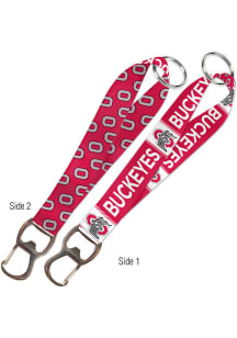 Ohio State Buckeyes Bottle Opener Keystrap Lanyard - Red