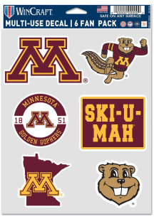 Minnesota Golden Gophers 6pk Auto Decal - Maroon