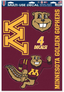 Minnesota Golden Gophers 11x17 Multi Use Auto Decal - Maroon