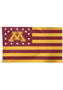 Minnesota Golden Gophers 3x5 Vertical Stripes Silk Screen Grommet Flag - Maroon