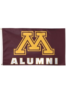 Minnesota Golden Gophers Alumni Silk Screen Grommet Flag - Maroon