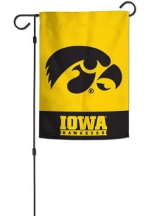 Iowa Hawkeyes 12x18 Applique Garden Flag - Yellow