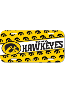 Iowa Hawkeyes Yellow Plastic Car Accessory License Plate