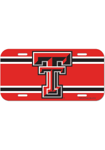 Texas Tech Red Raiders Red Plastic Car Accessory License Plate