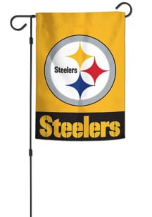 Pittsburgh Steelers 12x18 Applique Garden Flag - Black