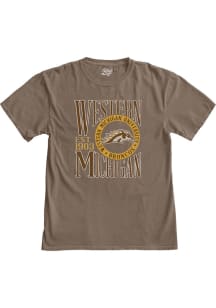 Blue 84 Western Michigan Broncos Brown First Dibs Short Sleeve Fashion T Shirt