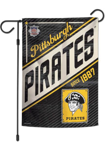 Pittsburgh Pirates Cooperstown 2 Sided Garden Flag - Black