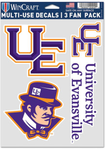 Evansville Purple Aces Triple Pack Auto Decal - Purple