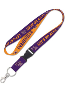 Evansville Purple Aces Detachable Lanyard - Purple