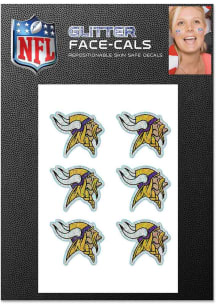 Minnesota Vikings Glitter Heart Tattoo