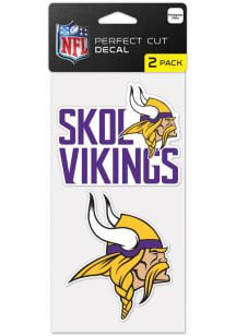 Minnesota Vikings 2pk Slogan Auto Decal - Purple