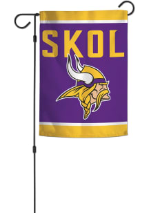 Minnesota Vikings Slogan 2 Sided Garden Flag - Purple