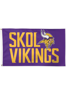 Minnesota Vikings Slogan Applique Flag