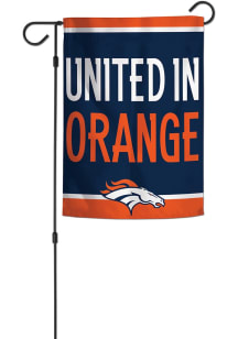 Denver Broncos Slogan 2 Sided Garden Flag - Orange