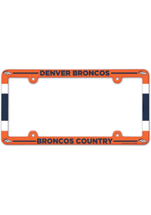 Denver Broncos Plastic License Plate Frame - Orange