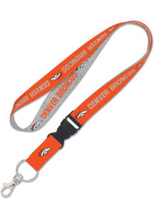 Denver Broncos Heathered Lanyard - Orange