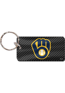 Milwaukee Brewers Carbon Keychain - Navy Blue