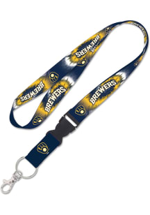 Milwaukee Brewers Tie Dye Lanyard - Navy Blue