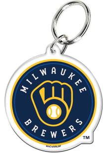 Milwaukee Brewers Acrylic Keychain - Navy Blue