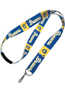Milwaukee Brewers Detachable Lanyard - Navy Blue