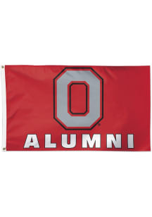Ohio State Buckeyes Alumni 3x5ft Silk Screen Grommet Flag - Red