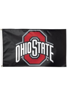 Ohio State Buckeyes Blackout 3x5 Silk Screen Grommet Flag - Red