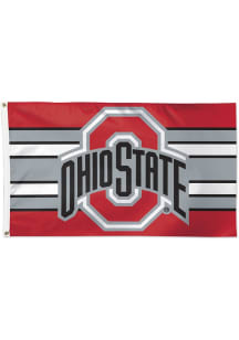 Ohio State Buckeyes 3x5 Deluxe Silk Screen Grommet Flag - Red
