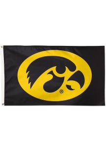 Iowa Hawkeyes Logo 3x5 Silk Screen Grommet Flag - Yellow