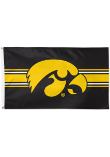 Iowa Hawkeyes 3X5 Deluxe Silk Screen Grommet Flag - Yellow