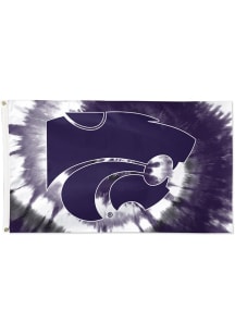 K-State Wildcats 3x5 Tie Dye Silk Screen Grommet Flag - Purple