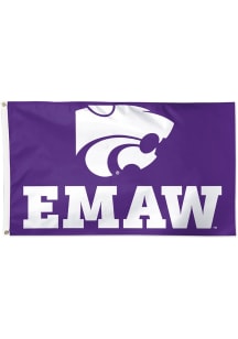 K-State Wildcats 3x5 EMAW Silk Screen Grommet Flag - Purple