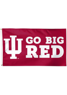 Indiana Hoosiers 3x5 Graphic Silk Screen Grommet Flag - Red