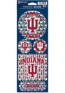 Indiana Hoosiers Prismatic Stickers - Red