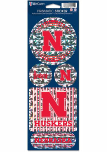 Nebraska Cornhuskers Prismatic Stickers - Red