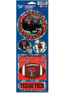 Texas Tech Red Raiders Prismatic Stickers - Red