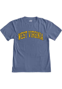 Blue 84 West Virginia Mountaineers Blue Arch Name Short Sleeve T Shirt