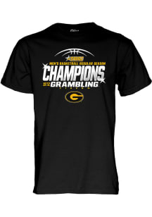 Blue 84 Grambling State Tigers Black 2024 SWAC Champions Short Sleeve T Shirt