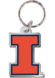 Illinois Fighting Illini Freeform Keychain - Orange