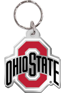 Ohio State Buckeyes Freeform Keychain - Red