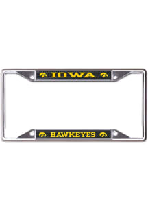 Iowa Hawkeyes Laser Cut Carbon License Plate Frame - Yellow
