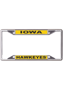 Iowa Hawkeyes Metallic License Plate Frame - Yellow