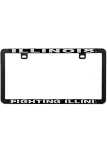 Illinois Fighting Illini Metal License Plate Frame - Orange